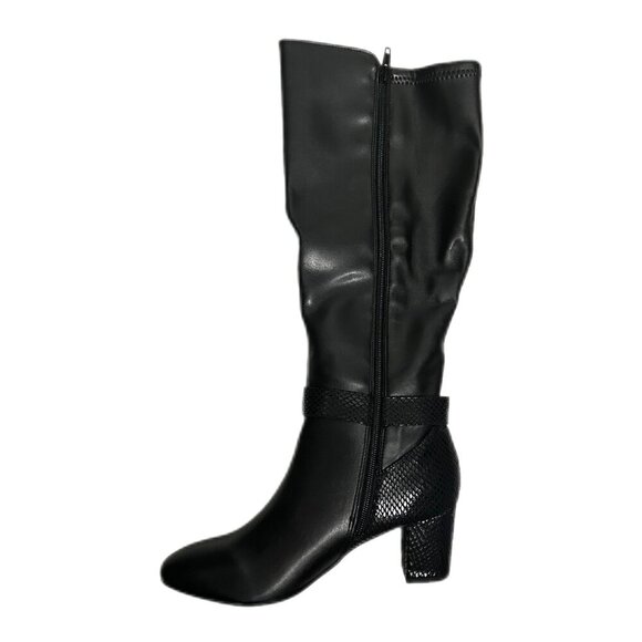 Karen Scott ISABELL Women's Dress Mid Calf Heeled Boots Black Size 6.5 - Picture 6 of 7